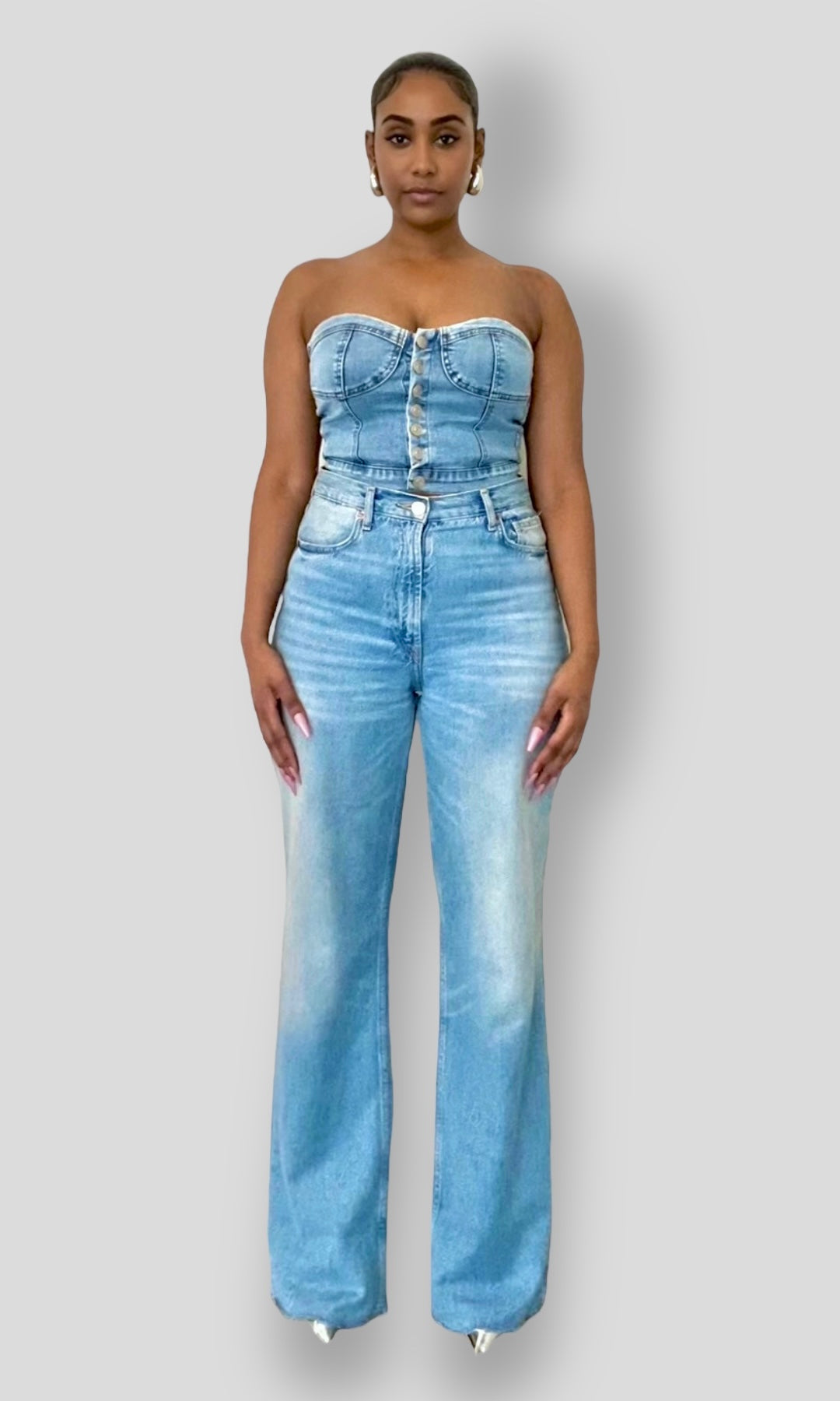 DIVINE DENIM CORSET TOP